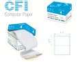 کاغذ کامپیوتر فرم پیوسته 80 ستونی 4  نسخه وسط پرفراژ کاربن لس CFI Computer Paper - رول کاربن فکس