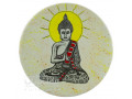 بشقاب دیوارکوب سفالی طرح بودا و خورشید - دیوارکوب mdf و pvc