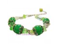 دستبند جید سبز ( یشم ) طرح گوی - دستبند دخترانه زنانه
