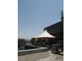 طراحی و اجرای سقف چادری رستوران،آلاچیق - چادری سه محور