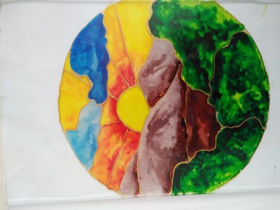 نقاشی منظره با ویترا