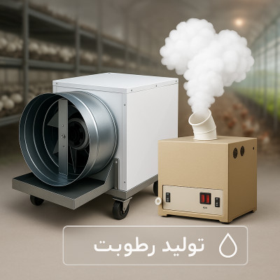 مه ساز صنعتی کشت زعفران | بخور سرد صنعتی 09199762163