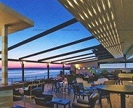 سقف متحرک کافه رستوران-سایبان چادری محوطه-سقف پارچه ای استخر 
