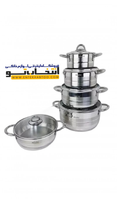 سرویس قابلمه استیل ده پارچه نیچی مدل NST_10 
