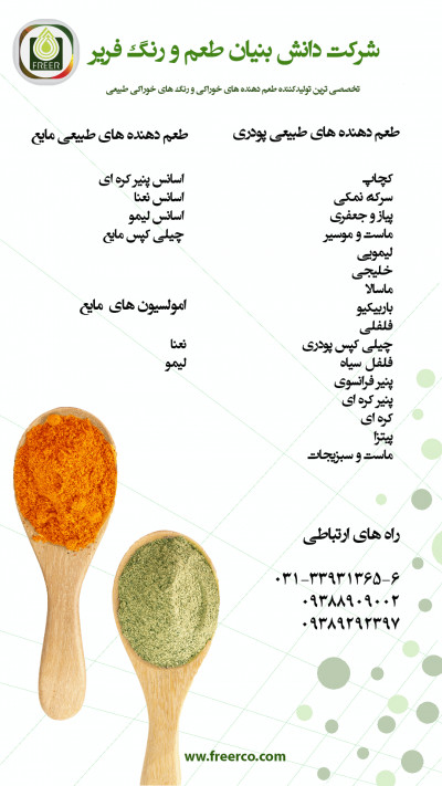 تولید تخصصی طعم دهنده پنیر فرانسوی