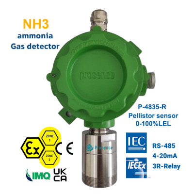دتکتور گاز آمونیاک مدل P-4835-R سنسور پلی‌ستور