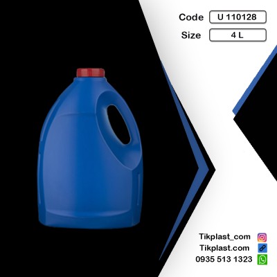 گالن و بطری 4 لیتری پلاستیکی پلی اتیلن طرح پریل با درب