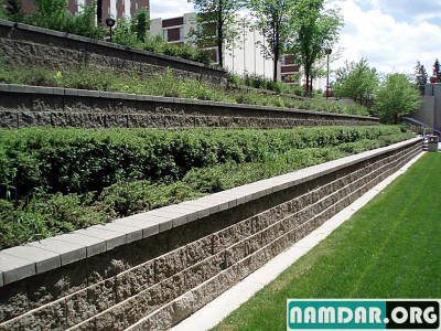 طرح جایگزینی دیوار مالون با دیوار ژئوبلوک شرکت راه گسترش نامدار