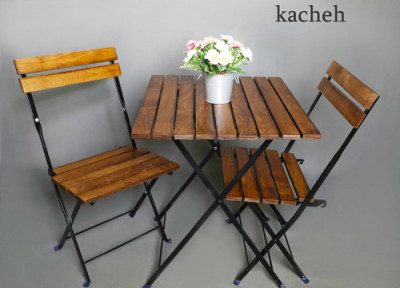 میز و صندلی  تاشو چوب و فلز