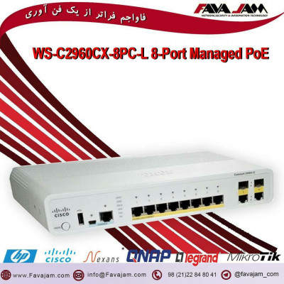 🔴Cisco WS-C2960CX-8PC-L 8-Port Managed PoE Switch