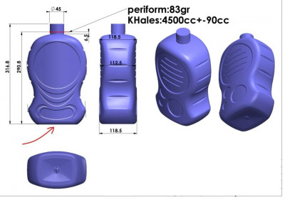 طراحی و ساخت قالب بطری پت و پلی اتیلن
