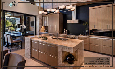 طراحی و اجرای کابینت آشپزخانه پلی اورتان