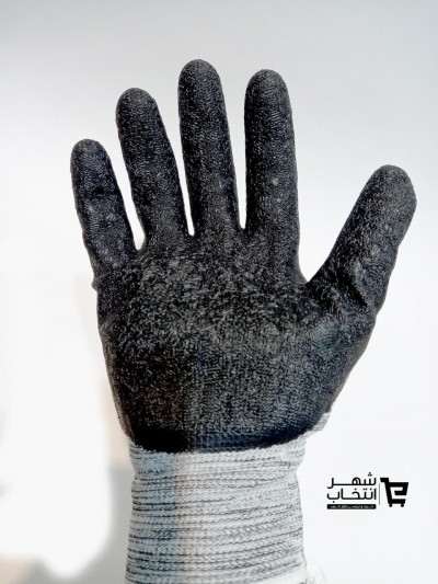 دستکش ضد برش لاتکس کارگری ساختمانی آتا