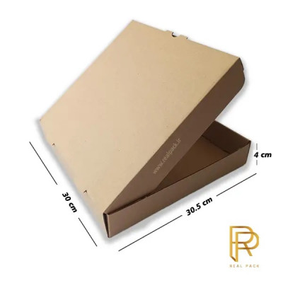 جعبه پیتزا ایتالیایی سایز ۳۰ مقوای ایفلوت بدون چاپ ( ۱۰۰ عددی )