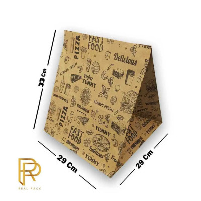 پاکت بیرون بر پیتزا دو نفره ۲۹ سانتی طرح عمومی (۱۰۰عددی)