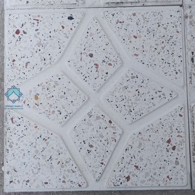 موزاییک حیاطی لوزی سفید – سنگ سفید جوشقان