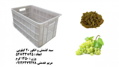 سبد 20 کیلویی انگور - سبد کشمش - سبد شبکه ریز