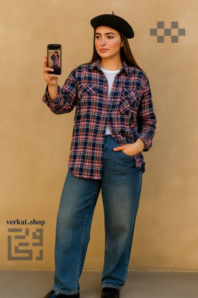 مانتو چهارخونه کشمیر – فروش عمده با طراحی خاص