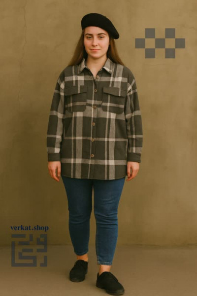 مانتو چهارخونه کشمیر – فروش عمده با طراحی خاص و تنخور آزاد از ورکات