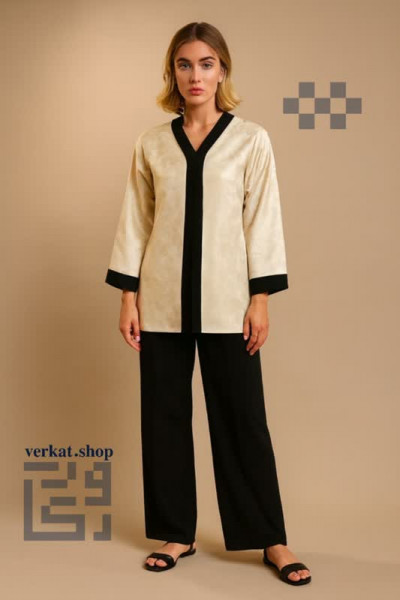 مانتو مجلسی دورنگ زنانه – فروش عمده با طراحی خاص