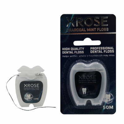 نخ دندان زغالی ایکس رز مدل Charcoal Mint Floss