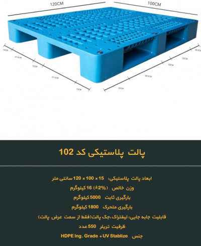 پالت پلاستیکی 100*120 مشبک