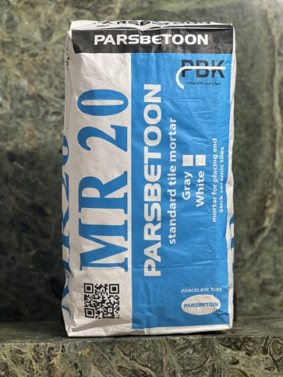 چسب کاشی MR20 – سفید، الیاف‌دار، مخصوص کف و دیوار
