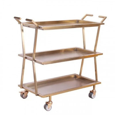 ترولی رستورانی استیل طلایی 723 برند آذین صنعت