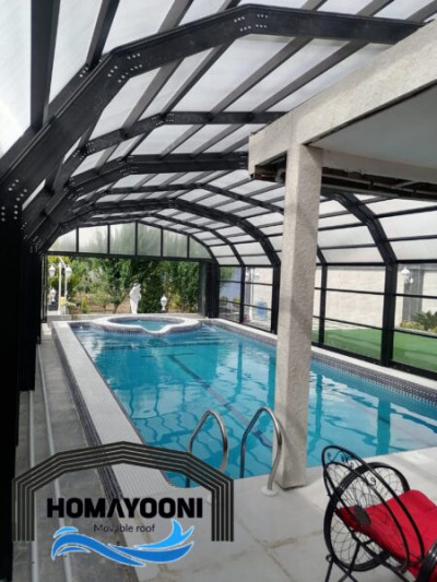 سقف متحرک استخر سقف متحرک المینیومی در ملارد
