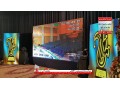دکور سازی غرفه یا استودیو خبری با video wall    و  Led TV - غرفه پرتابل اصفهان