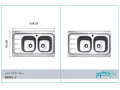 Icon for خرید سینک ظرف شویی دو لگنه استیل بیمکث در سازه دکور