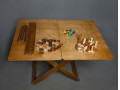 میز مسافرت چوبی همراه با بازی - مسافرت مشهد با قطار برای مدارس