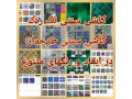 کاشی سنتی تک رنگ و کاشی لعابی طرحدار - آجر نما لعابی