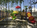 مجموعه فضای باز حیاط و باغ کودک - فضای سبز استخر